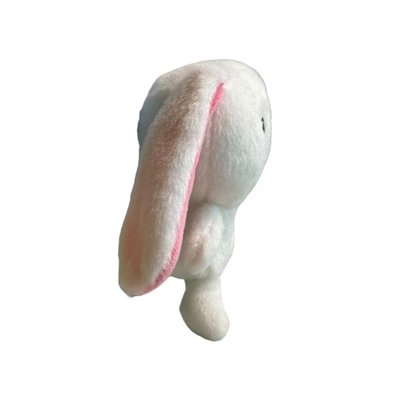 HALLMARK Bunny Rabbit Plush Holding Flower Stuffed Animal 5" Pink White - Picture 4 of 13
